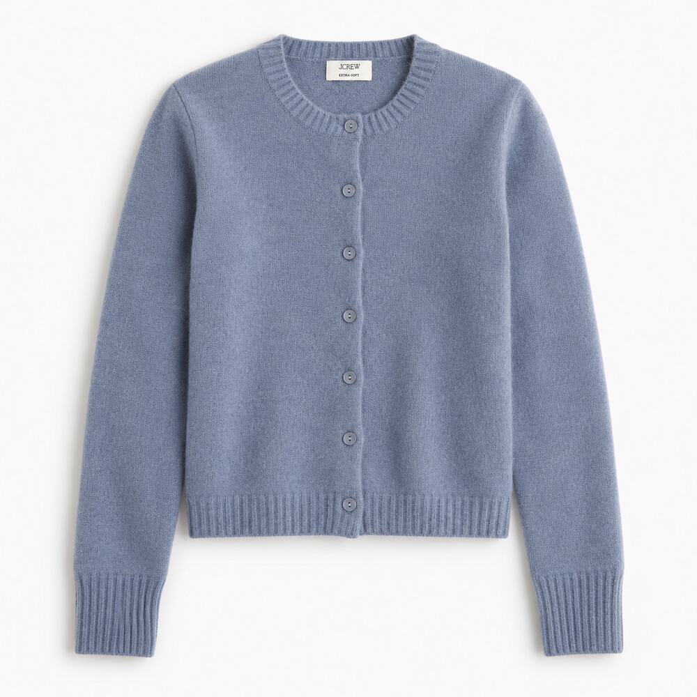 NWT J crew Factory Cardigan Extra Soft Sweater in Extra-Soft Yarn Light Blue 3X